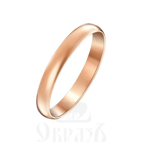 обручальное кольцо ширина 3,0 мм золото 585 проба красного цвета (01-3917-00-000-1110-11)